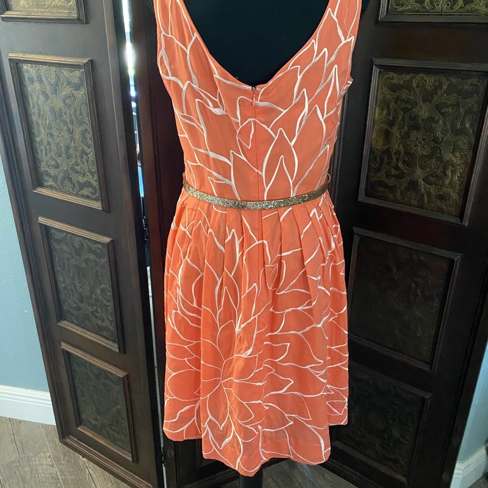 Antonio Melani Sundress With Hold Metallic Hold Belt